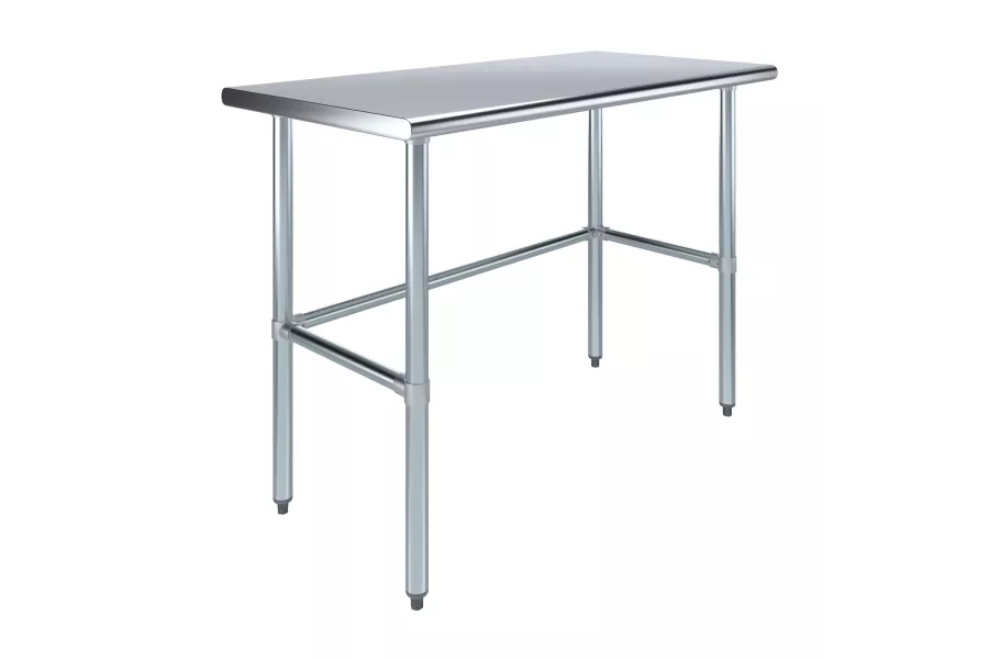 24 in. x 48 in. Open Base Stainless Steel Work Table 