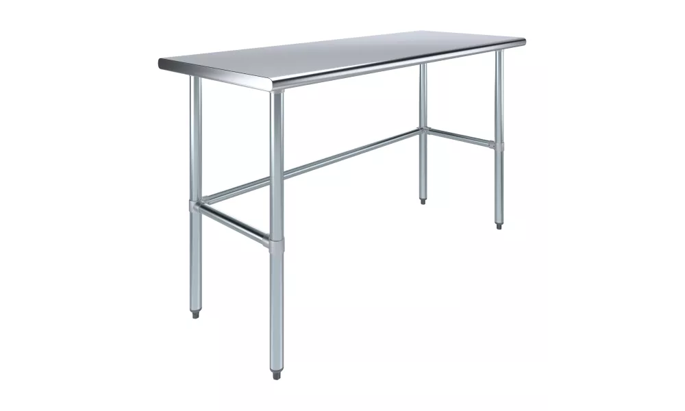 24" X 60" Stainless Steel Work Table With Open Base