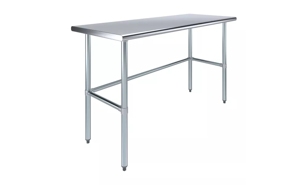 24 in. x 60 in. Open Base Stainless Steel Work Table 