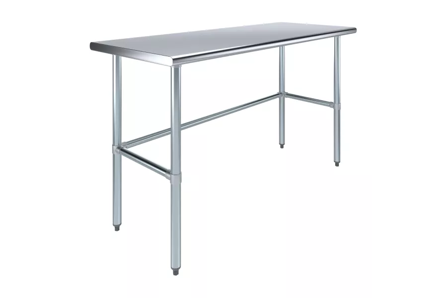 24 in. x 60 in. Open Base Stainless Steel Work Table 